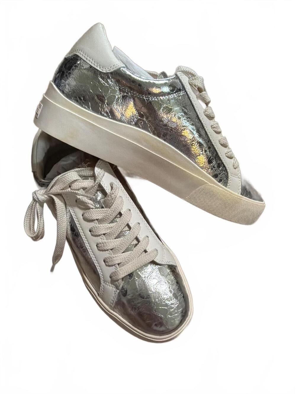 Dolce Vita Zayn 360 Silver Sneakers Women's Size 9.5 New In Box